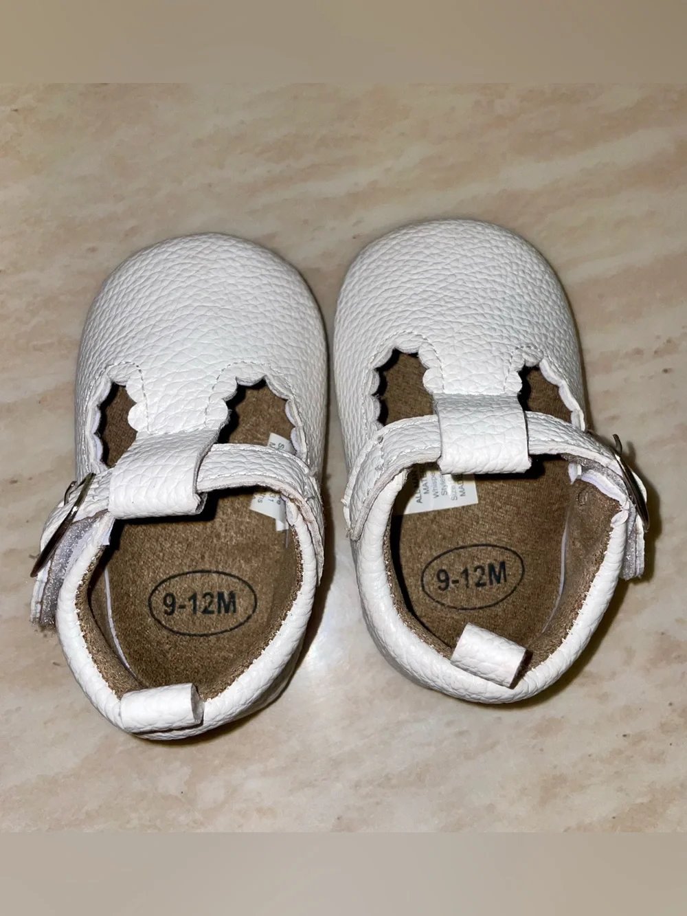 White Mary Jane Baby Shoes with Buckle